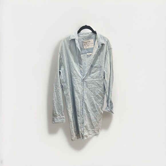 Frank & Eileen $328 Mary Famous Denim Dress in Classic Blue; Small - Picture 1 of 4